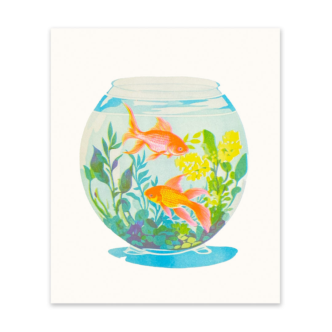 Neon Goldfish Riso Print (12x10)(10960)