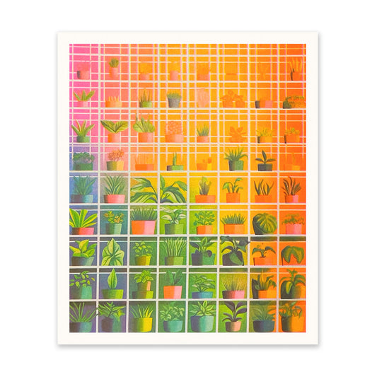 Abstract Glasshouse Riso Print (10x12) (11014)