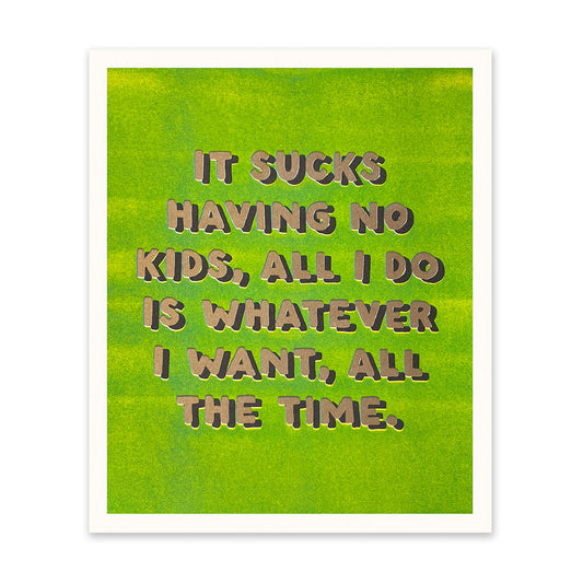 No Kids Art Print (11053)
