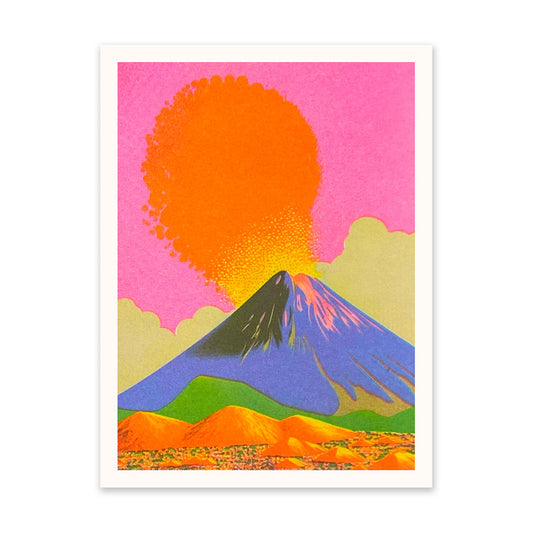 Neon Volcanoes 6 Art Print (10904)