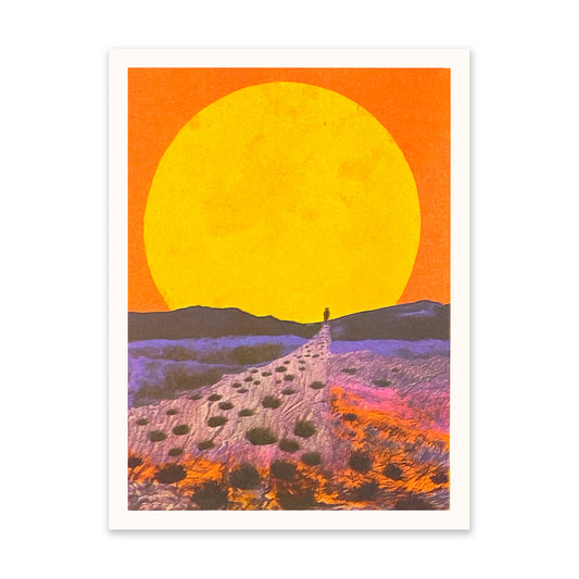 Red Sunset Landscape 1 Art Print (10909)