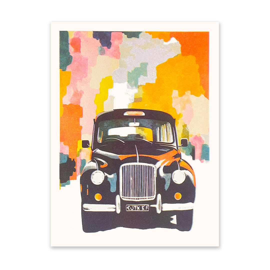 Colourful London Cab Art Print (11102)