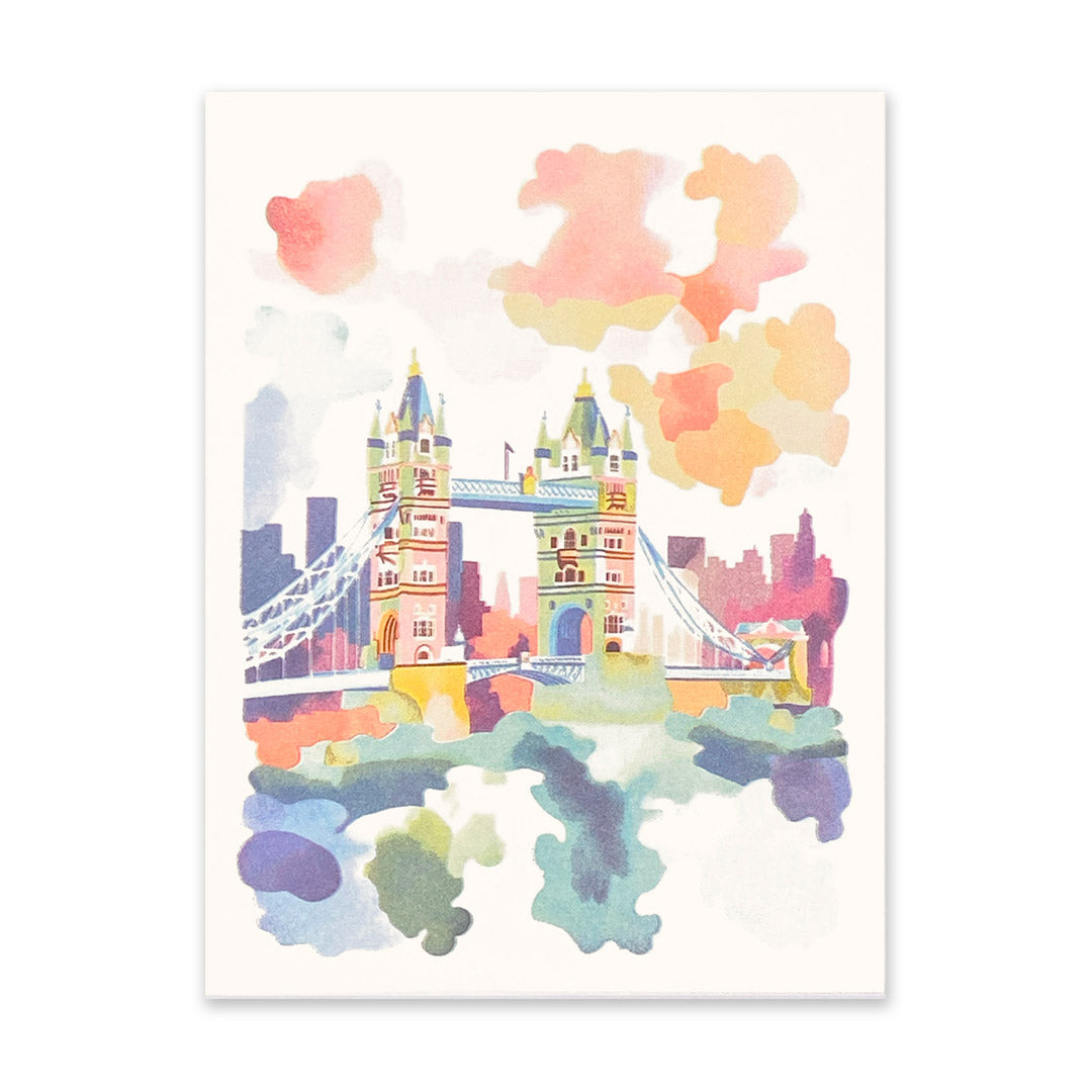 Tower Bridge Riso Print (8x6)(11107)