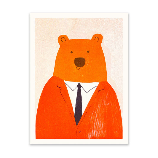 Bear in Suit Art Print (11212)