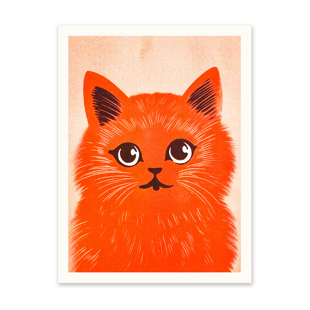 Midcentury Kitty 2 Riso Print (8x6) (11225)