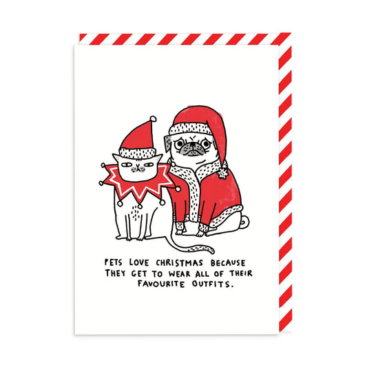 Pets Love Christmas Greeting Card (695)