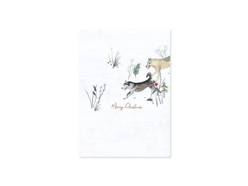 Sled Dogs 3D Layer Greeting Card (9321)