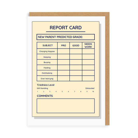 New Parent Report Card Greeting Card