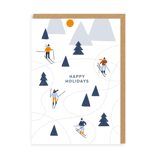 Tiny Ski Christmas Card