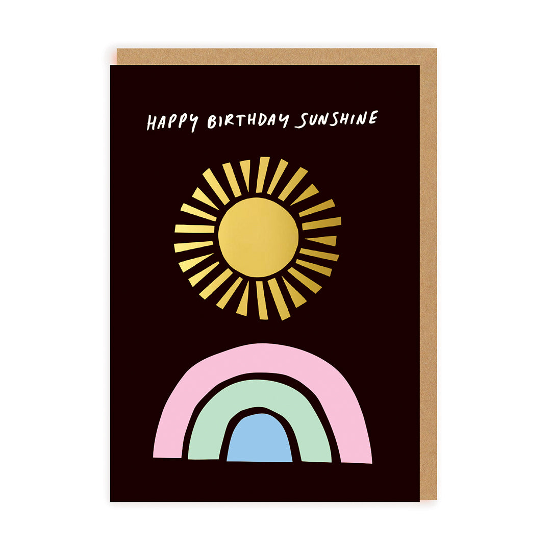 HBD Sunshine Rainbow Greeting Card