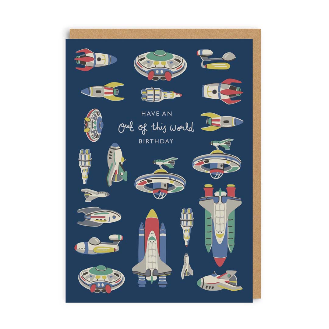 Cath Kidston Out Of This World Birthday (AOP) Greeting Card