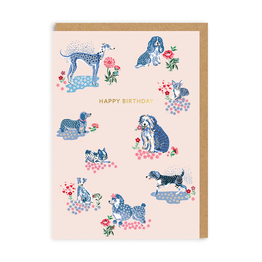 Cath Kidston Happy Birthday Puppy Fields Greeting Card