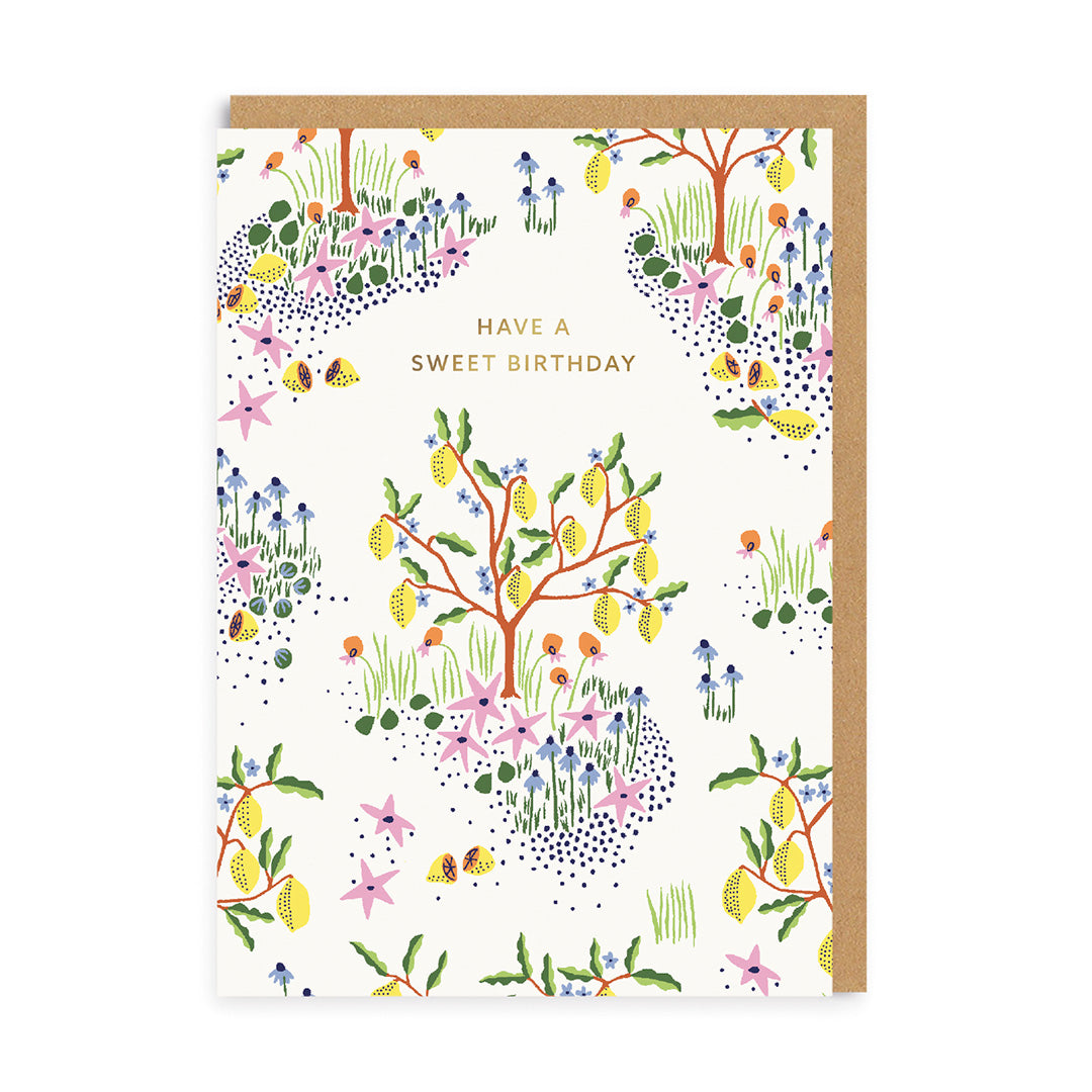 Cath Kidston Have a Sweet Birthday Lemon Trees Greeting Card