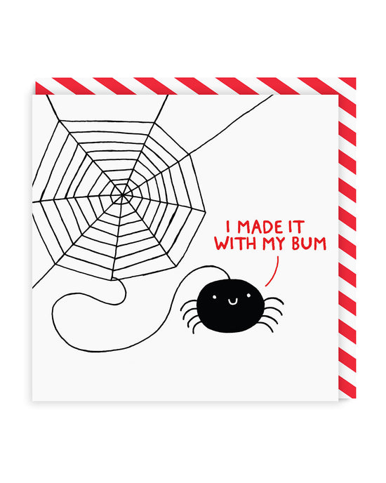 I Made It With My Bum Square Greeting Card