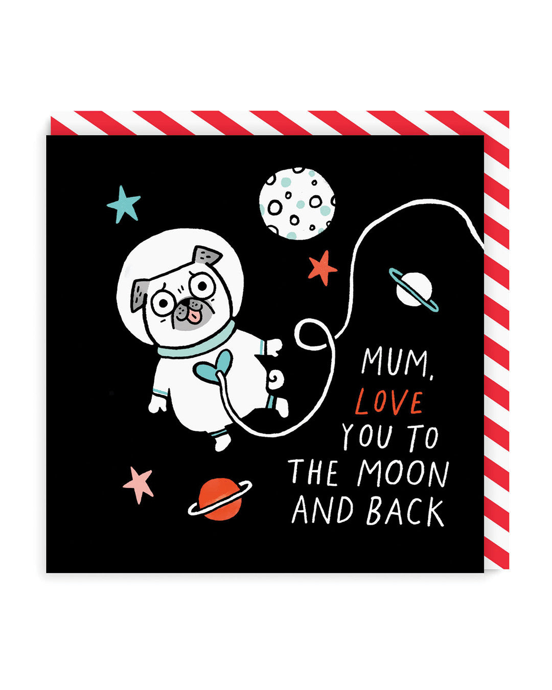 Mum Love You To The Moon and Back Square Greeting Card