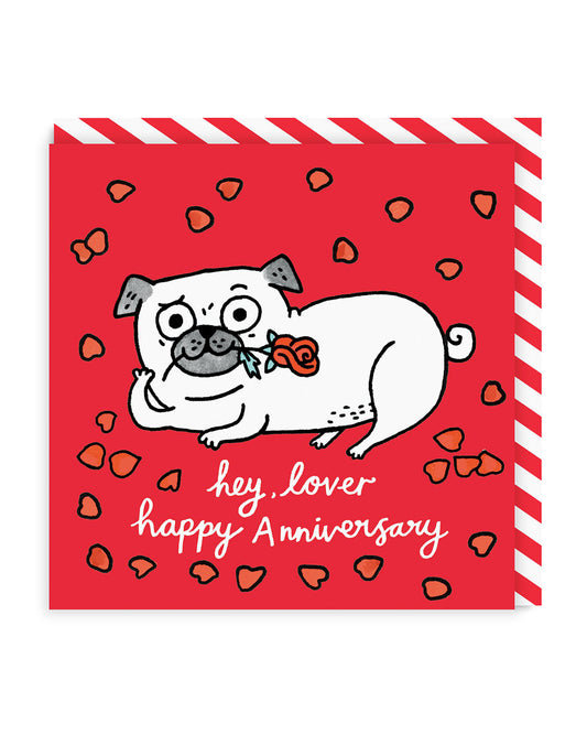 Hey Lover, Happy Anniversary Greeting Card