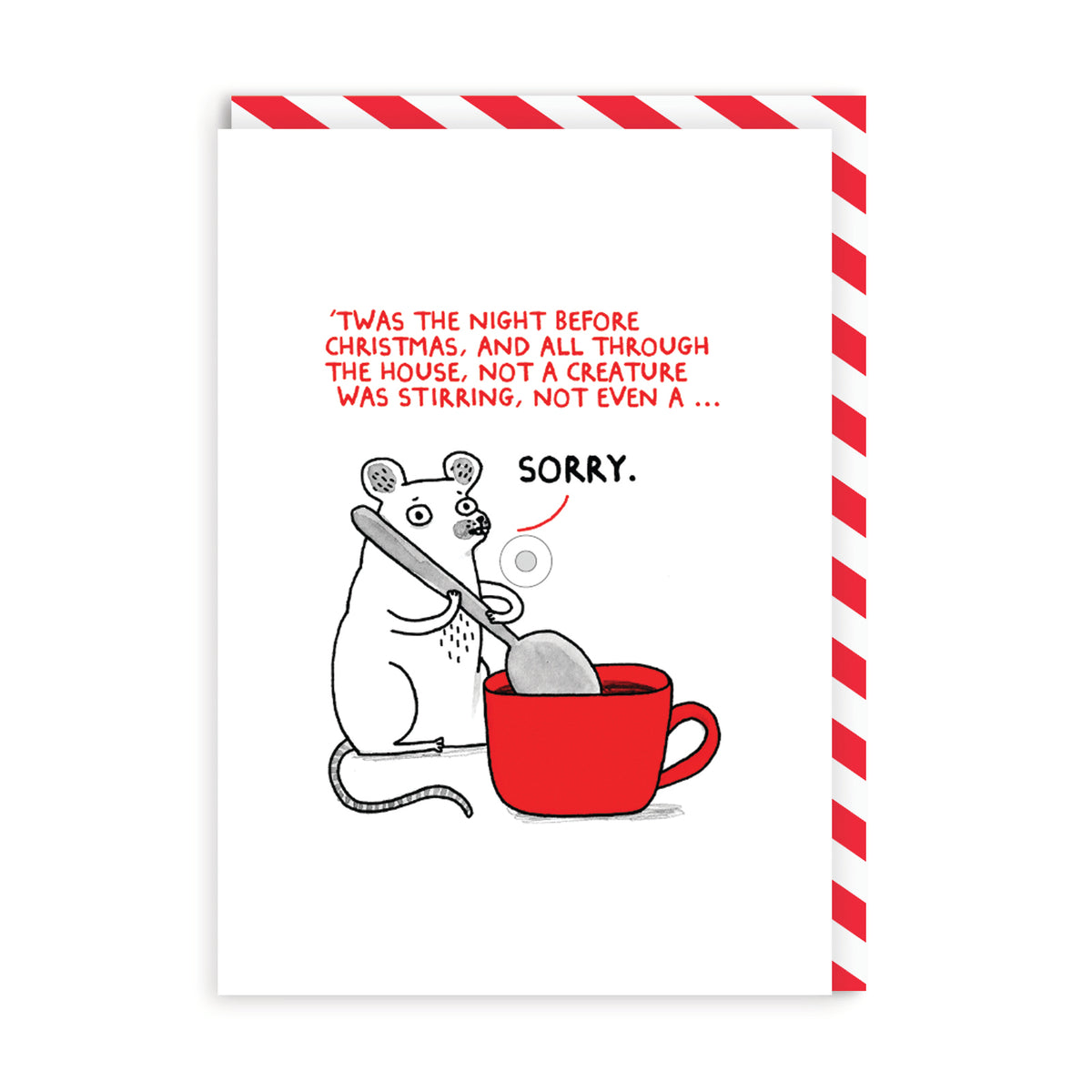 Night Before Christmas Mouse Christmas Card