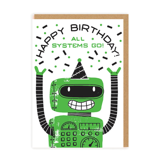 Robot Birthday Greeting Card