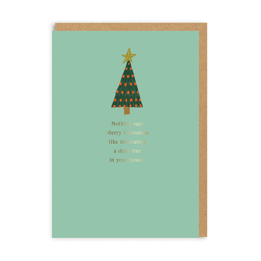 Merry Christmas Dead Tree Greeting Card