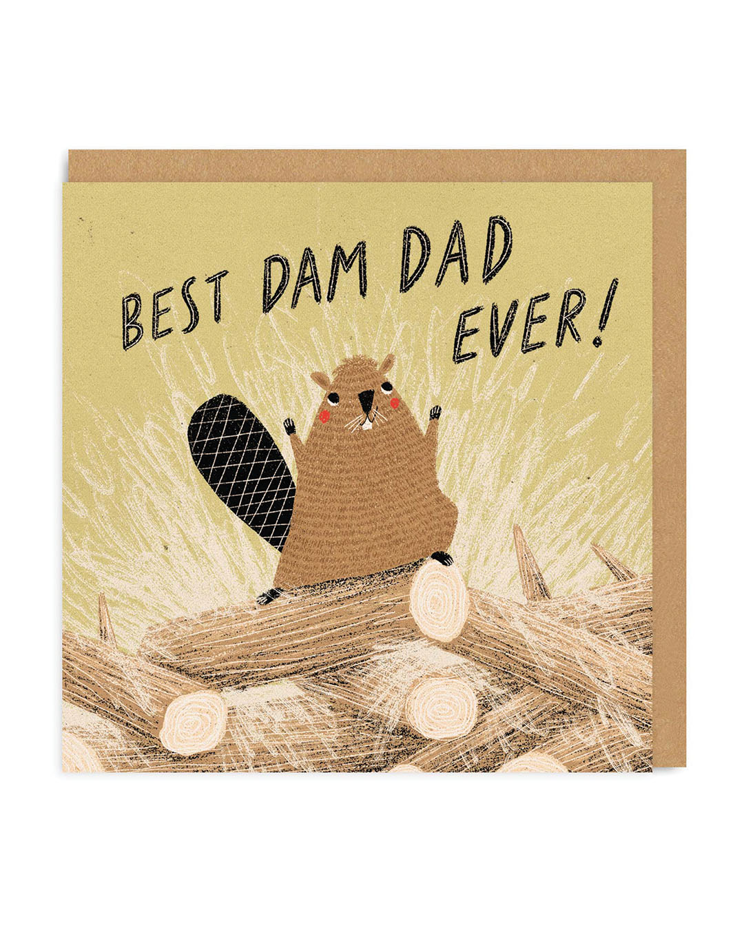 Best Dam Dad Square Greeting Card