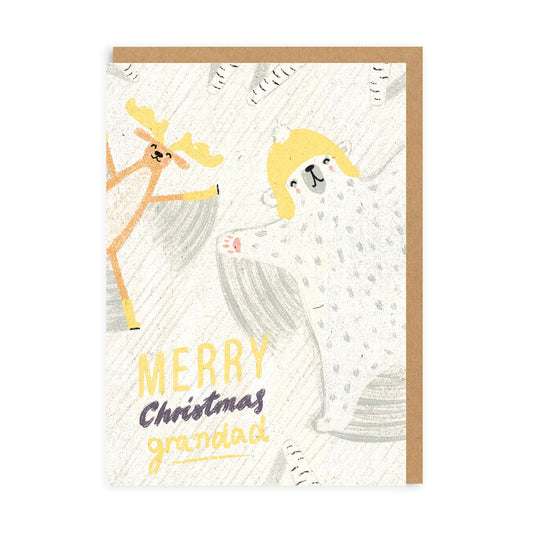 Snow Angel Grandad Greeting Card