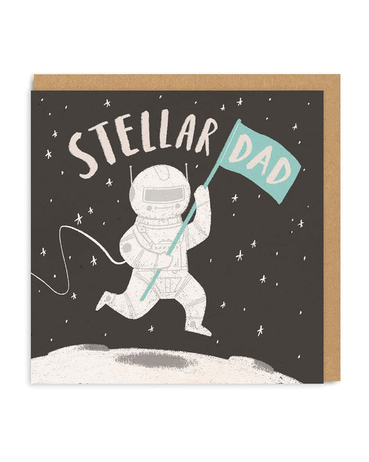 Stellar Dad Square Greeting Card