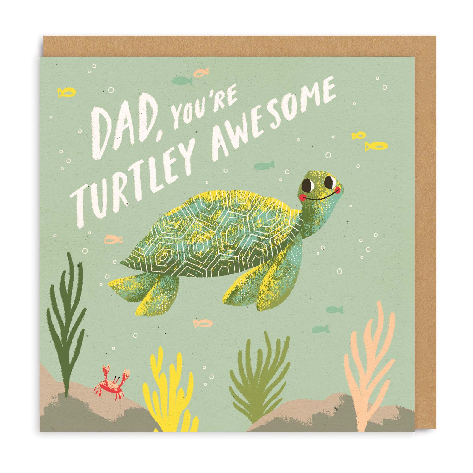 Dad, Turtley Square Greeting Card