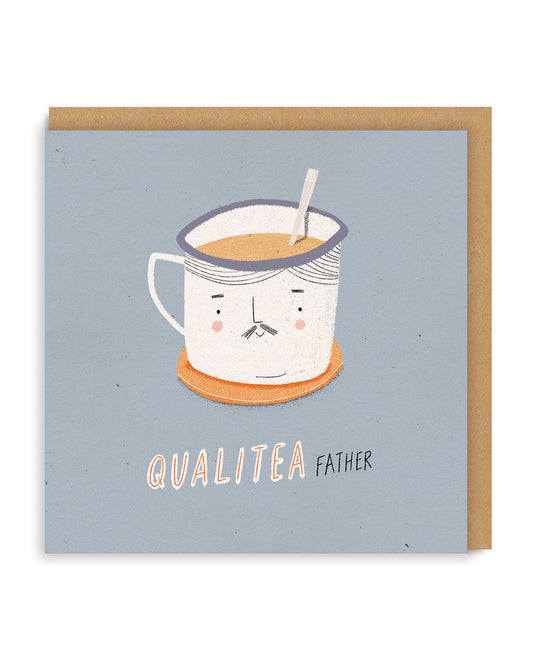 Quali-tea Dad Square Greeting Card