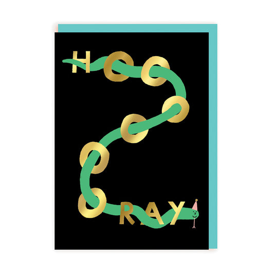 Hooray Snake Greeting Card