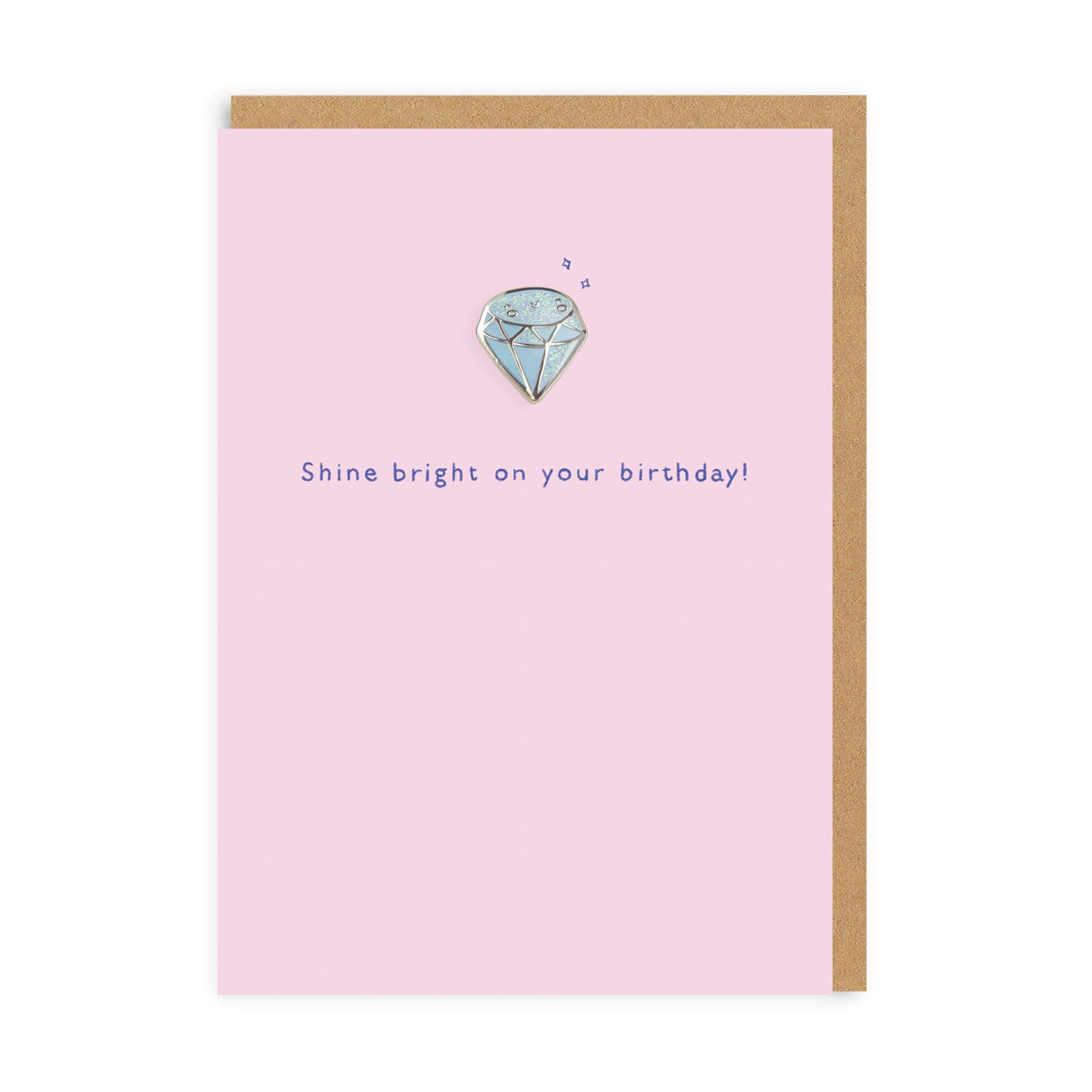 Diamond Enamel Pin Greeting Card