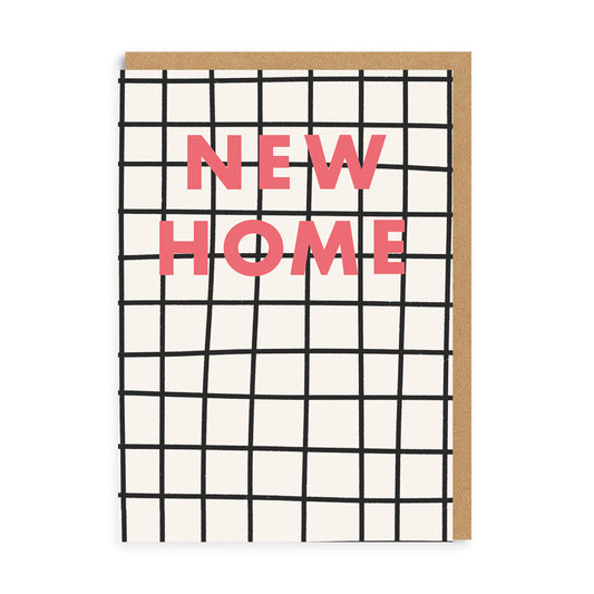 New Home - Grid Pattern Greeting Card