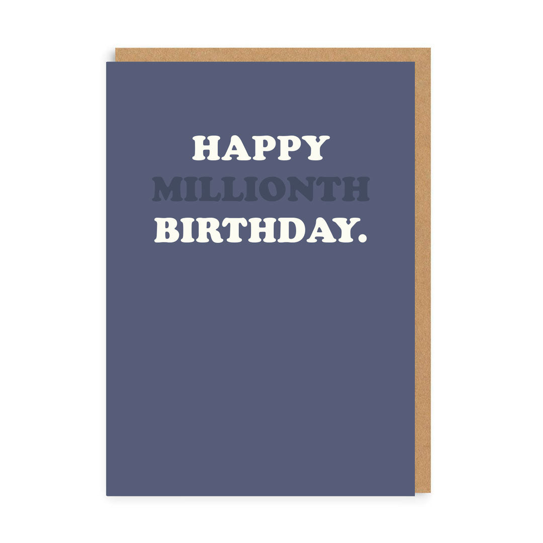 Happy Millionth Bday Greeting Card