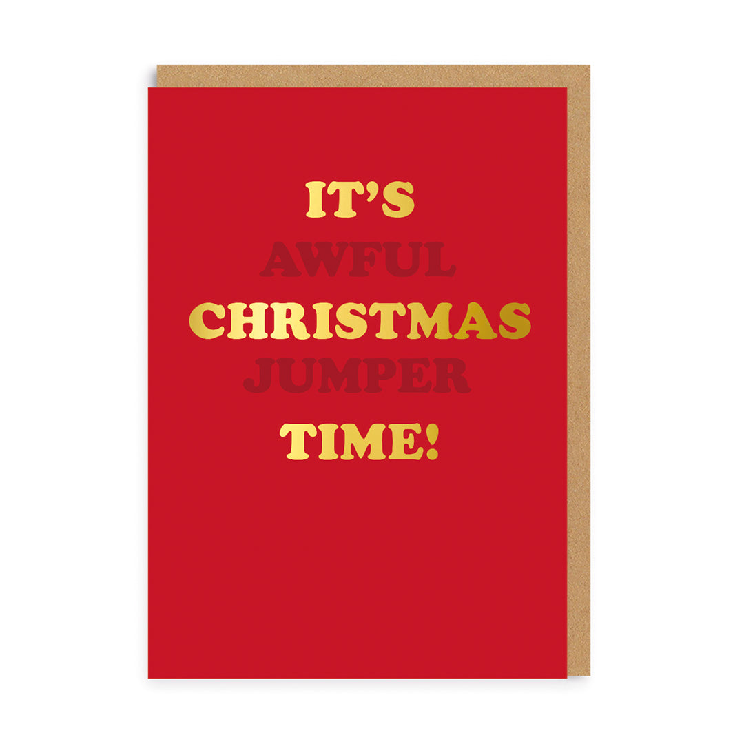 Awful Christmas Jumper Time Christmas Card