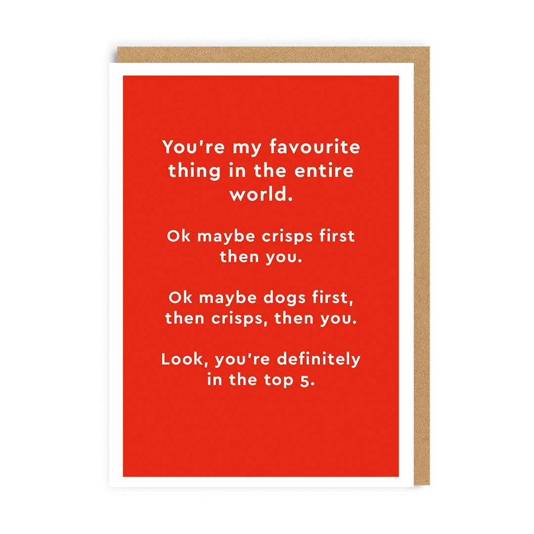 You're My Favourite Thing Valentine's Day Card