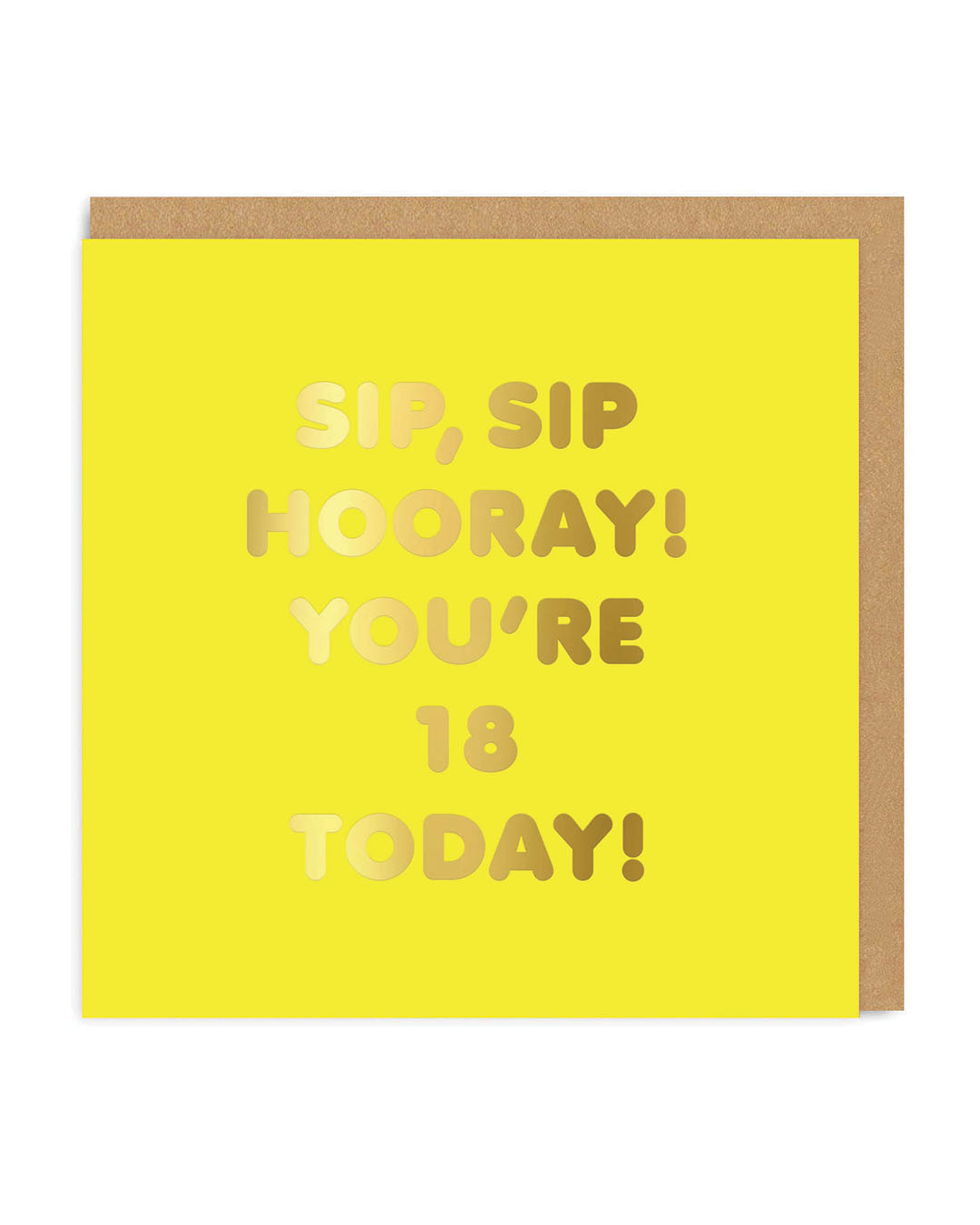 Age 18 Today Sip, Sip Greeting Card