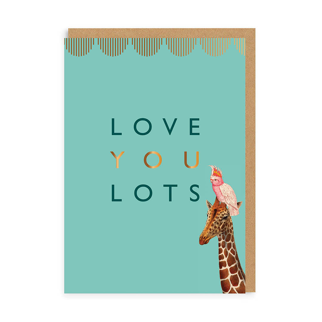 Love You Lots Giraffe Greeting Card (5245)