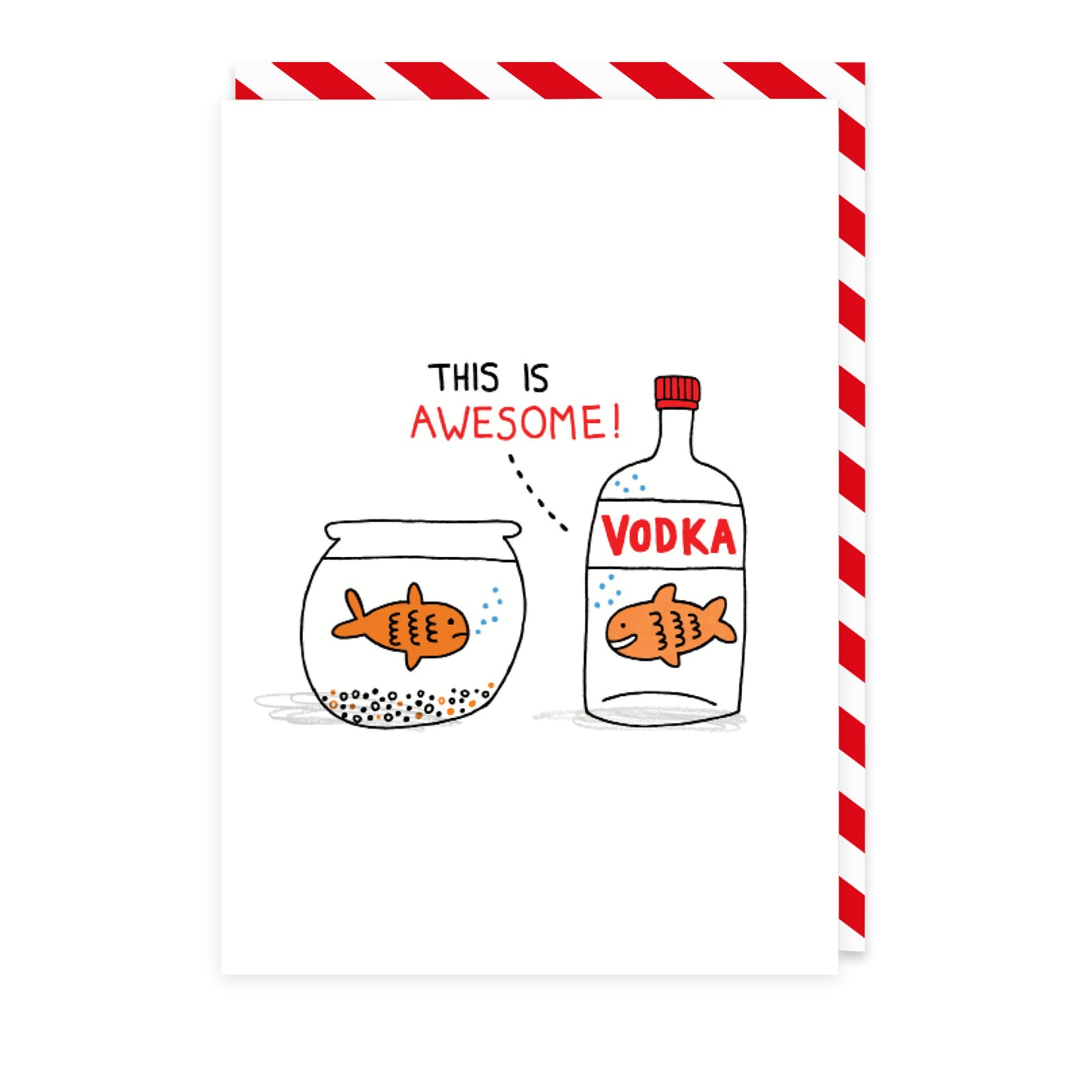 Vodka Goldfish Greeting Card