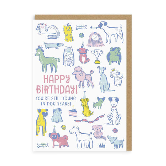 Young In Dog Years Greeting Card
