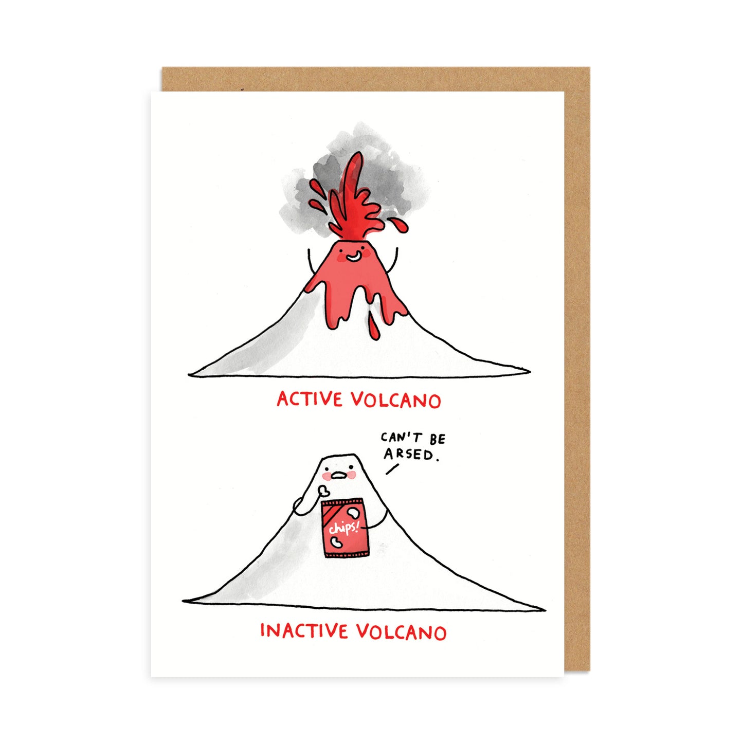 Inactive Volcano Greeting Card