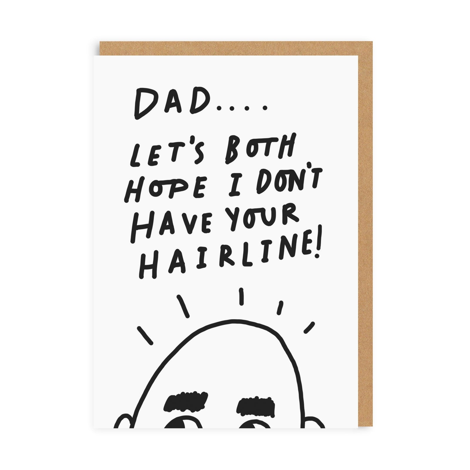 Dad Hairline Greeting Card