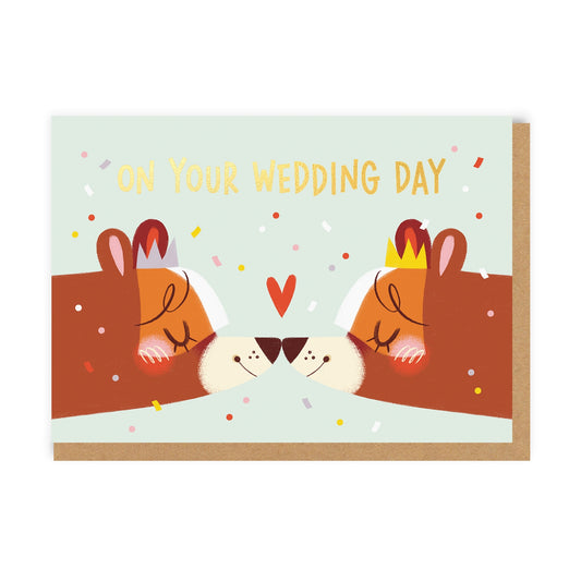 Lady Wedding Bears Greeting Card