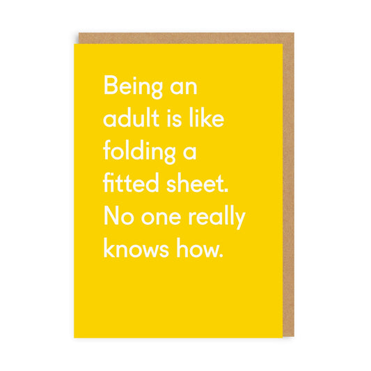 Folding a Fitted Sheet Greeting Card
